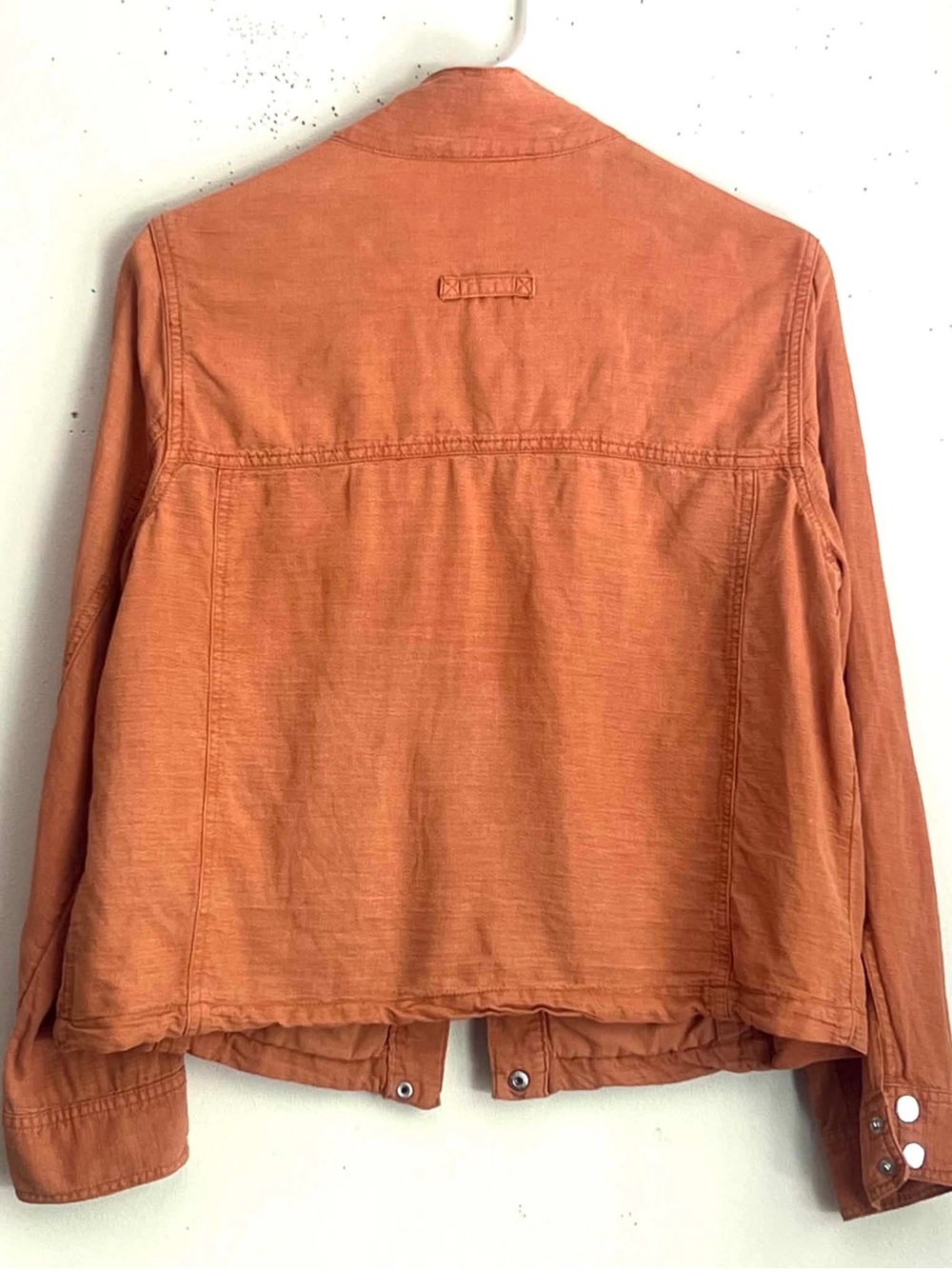 Christian Siriano Orange Utility Jacket with Snap Pockets - Picture 2 of 5